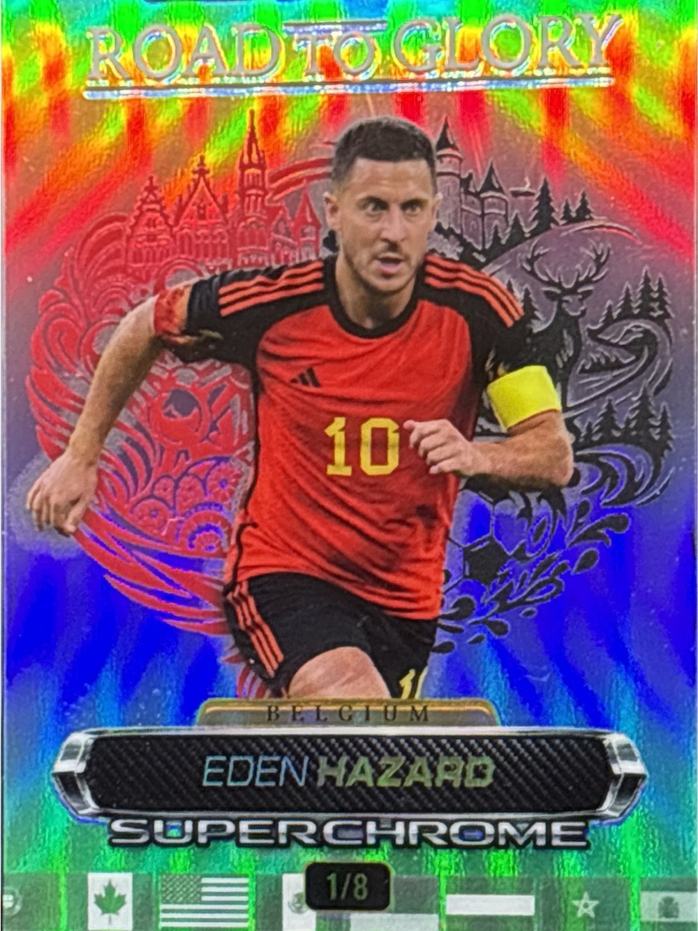 Wild Card Superchrome Eden Hazard Soccer Collector Card - LE 1/8